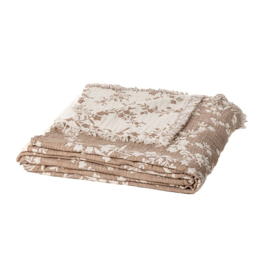 FLORAL VEGAN THROW BLANKET