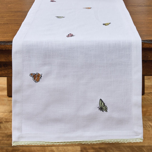 GARDEN BUTTERFLIES TABLE RUNNER 14" X 54"