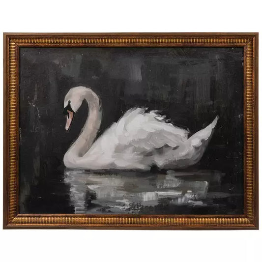 MOODY SWAN FRAMED ART