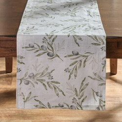OLIVE LEAVES RUNNER 14" X 54"