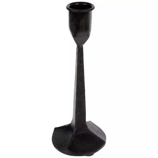 BLACK METAL TAPER CANDLE HOLDER