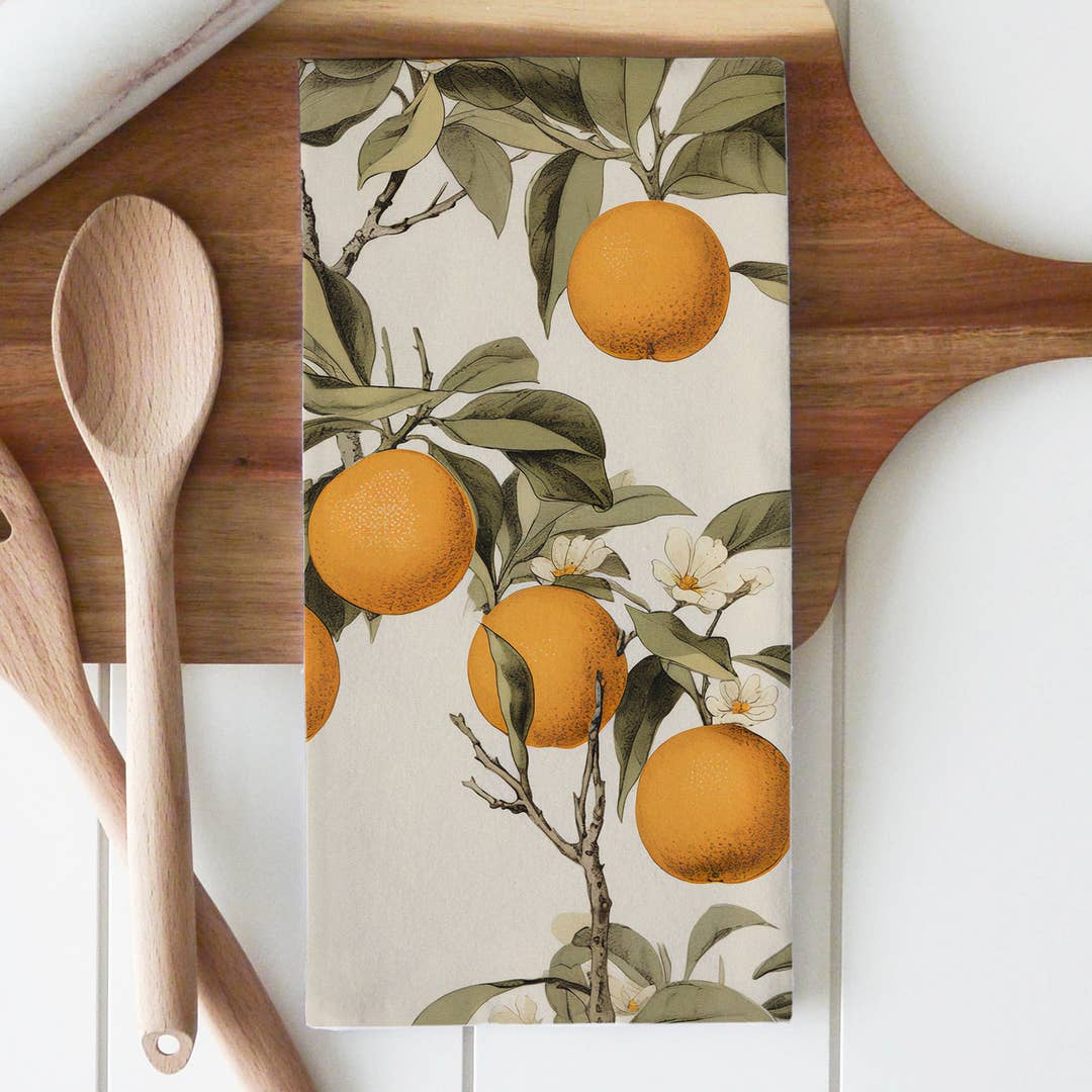 VINTAGE ORANGES TEA TOWEL