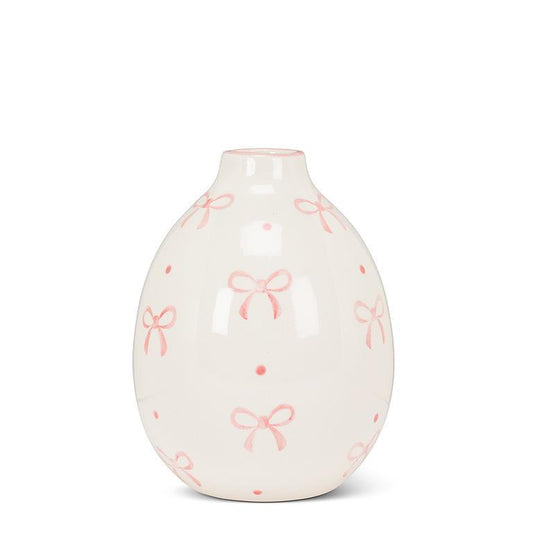 BALL VASE W/ BOWS