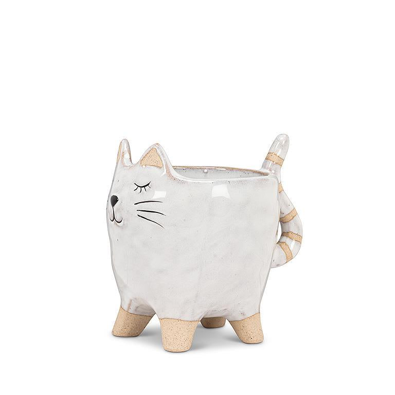 SMALL CAT WITH TAIL PLANTER