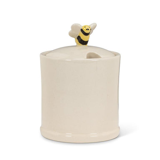 BEE TOPPED JAM JAR