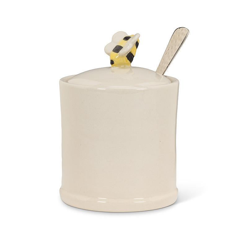 BEE TOPPED JAM JAR