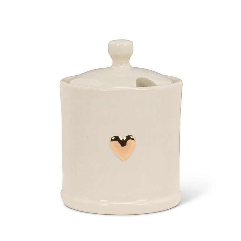 GOLD HEART JAM JAR