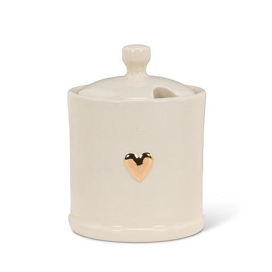 GOLD HEART JAM JAR