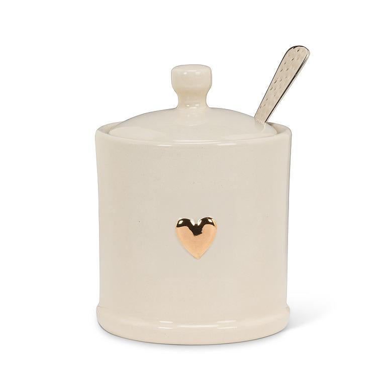 GOLD HEART JAM JAR