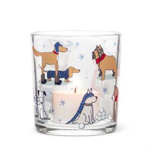 WINTER SPORTS DOG VOTIVE HOLDER