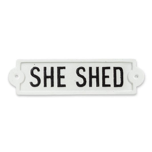 SHE SHED CAST IRON SIGN