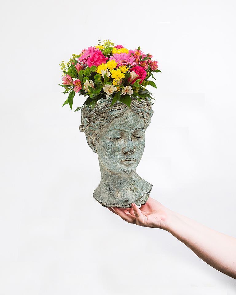 GODDESS HEAD PLANTER