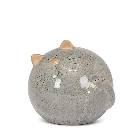 ROUND STONEWARE CAT