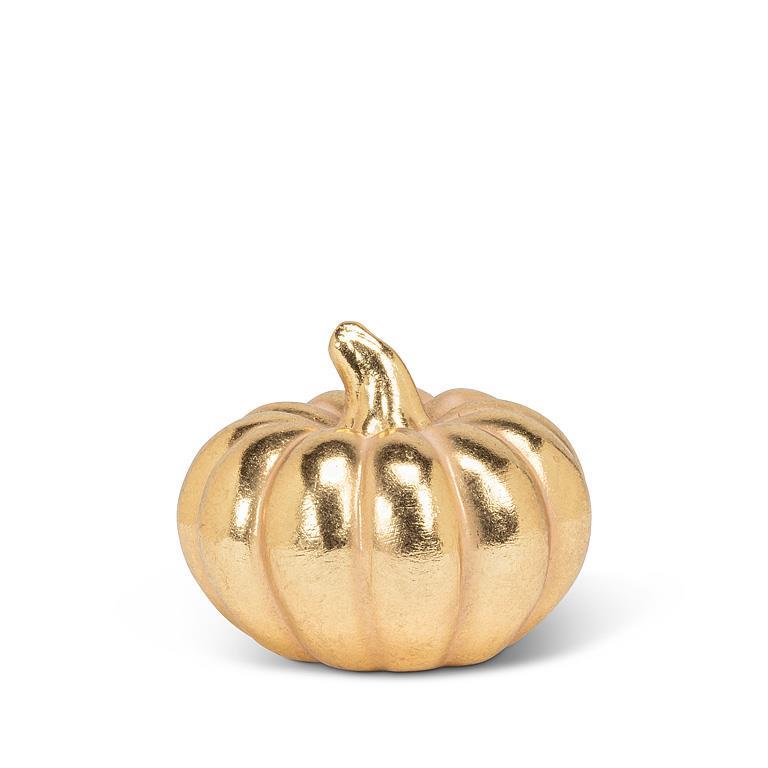 SMALL GOLD PUMPKIN DECOR