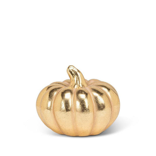 SMALL GOLD PUMPKIN DECOR
