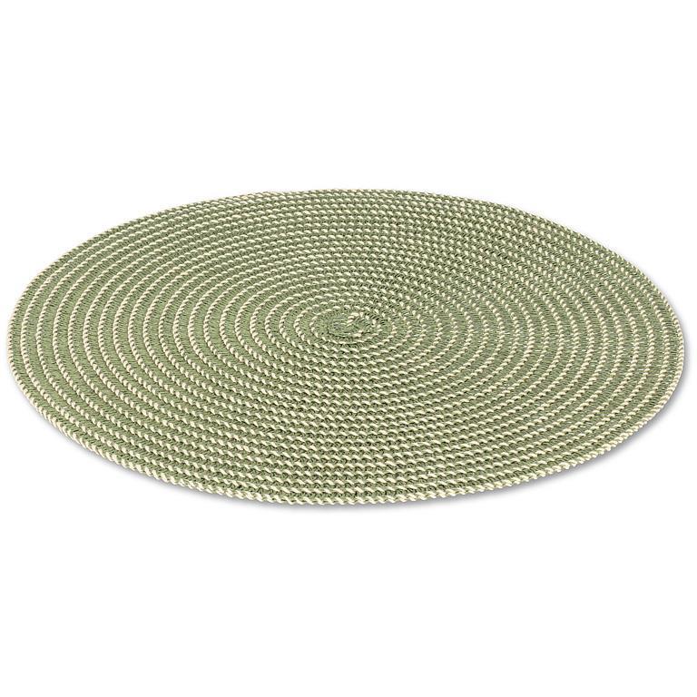 GREEN ROUND WOVEN PLACEMAT