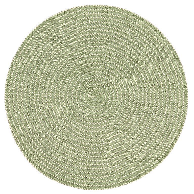 GREEN ROUND WOVEN PLACEMAT