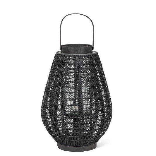 BLACK BARREL LANTERN W/ HANDLE