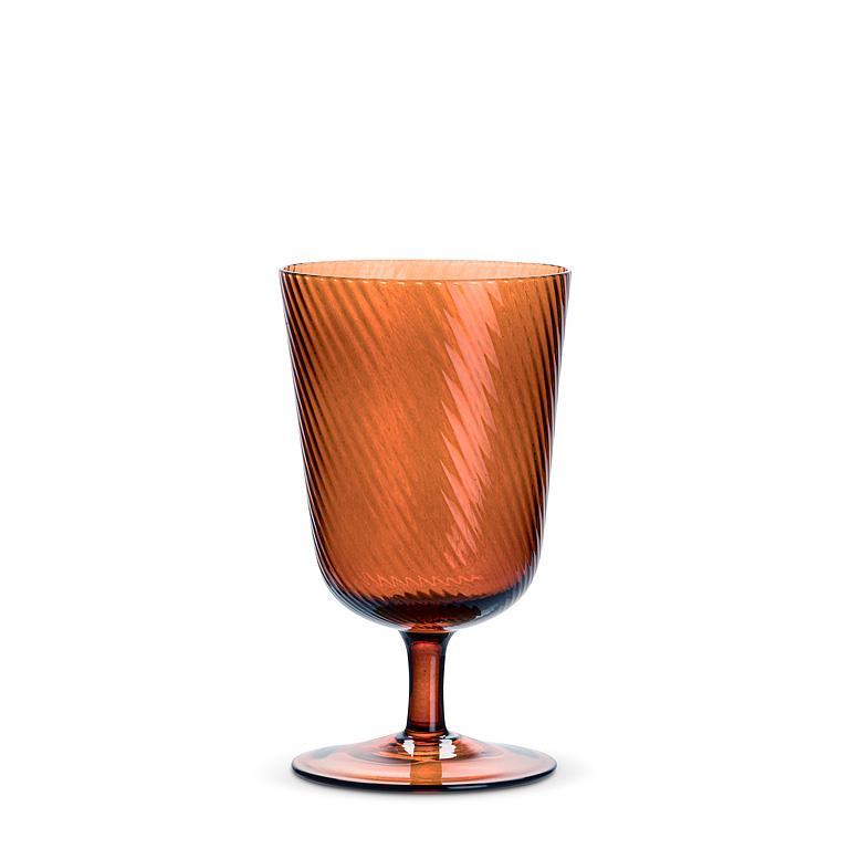 OPTIC SWIRL AMBER GLASS