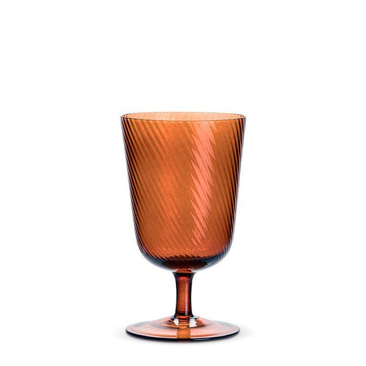 OPTIC SWIRL AMBER GLASS