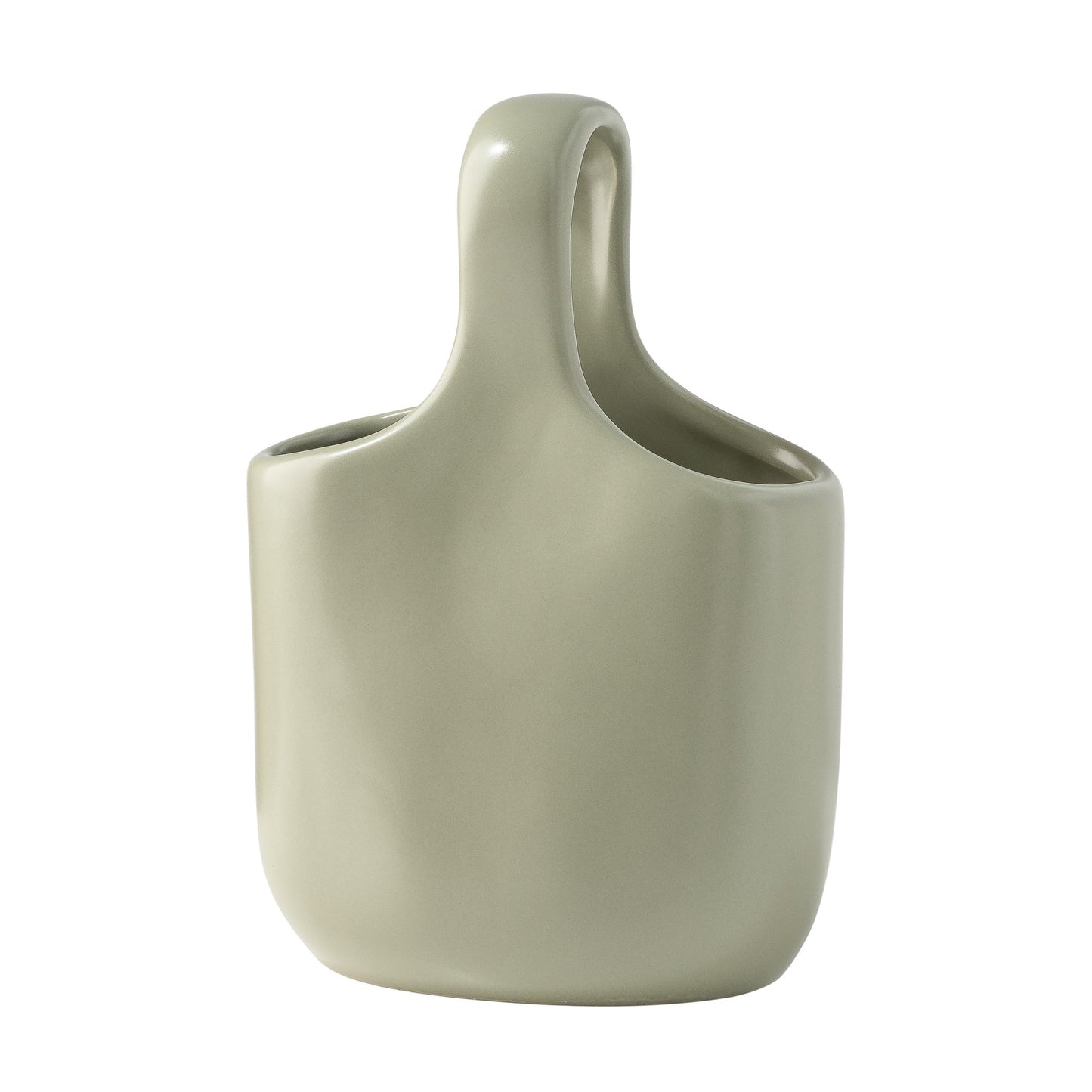 LOOP HANDLE CERAMIC VASE