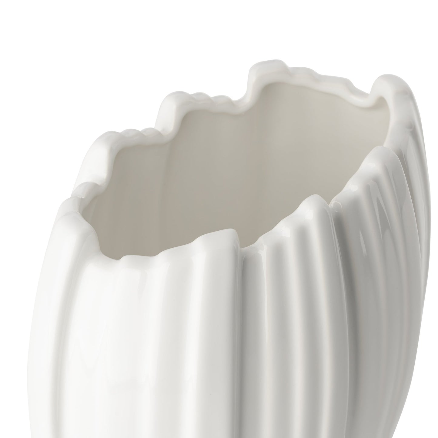 WHITE CROCUS CERAMIC VASE