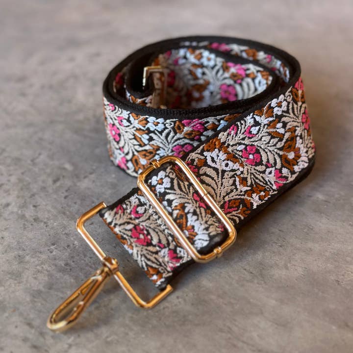 FLOWER POWER DECORATIVE PURSE STRAP