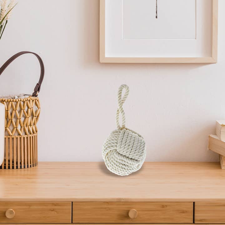 CREAM NAUTICAL KNOT BALL