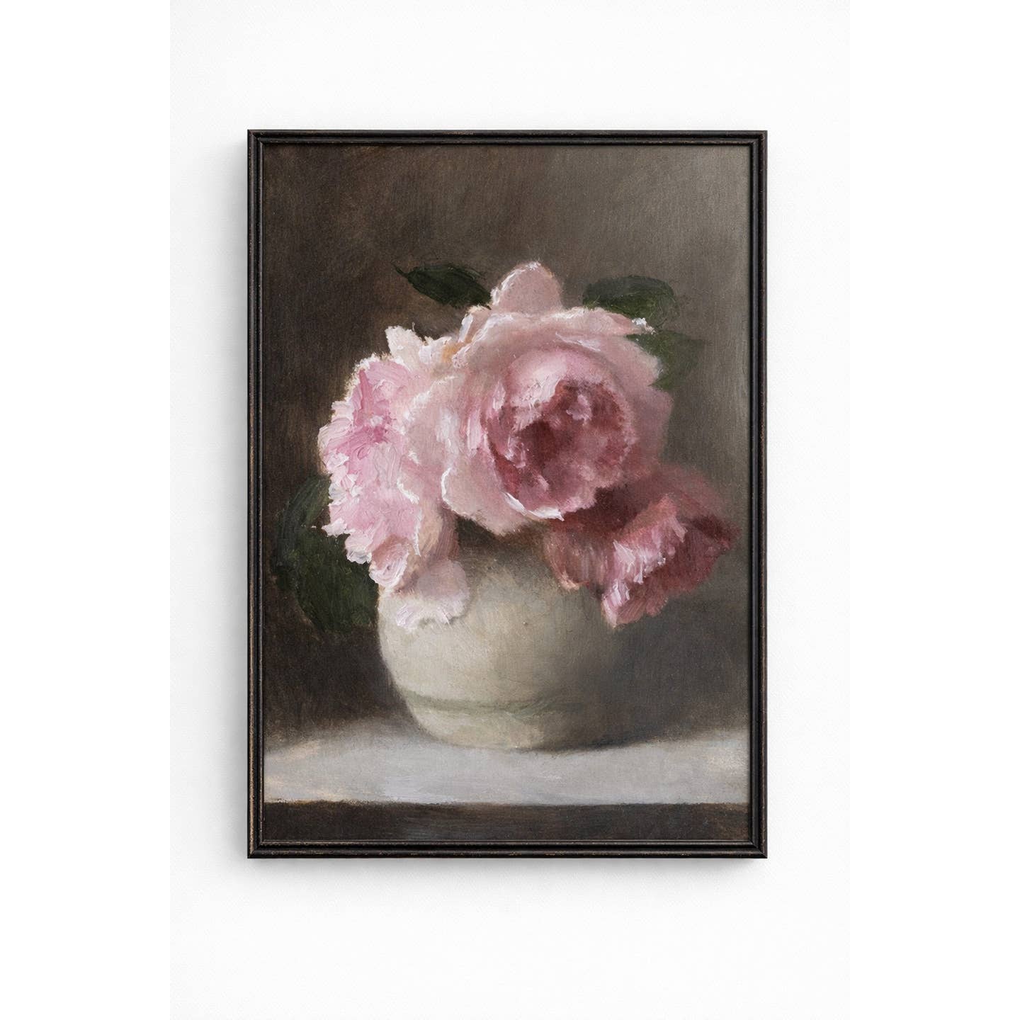 PINK PEONIES FLOWER CANVAS PRINT
