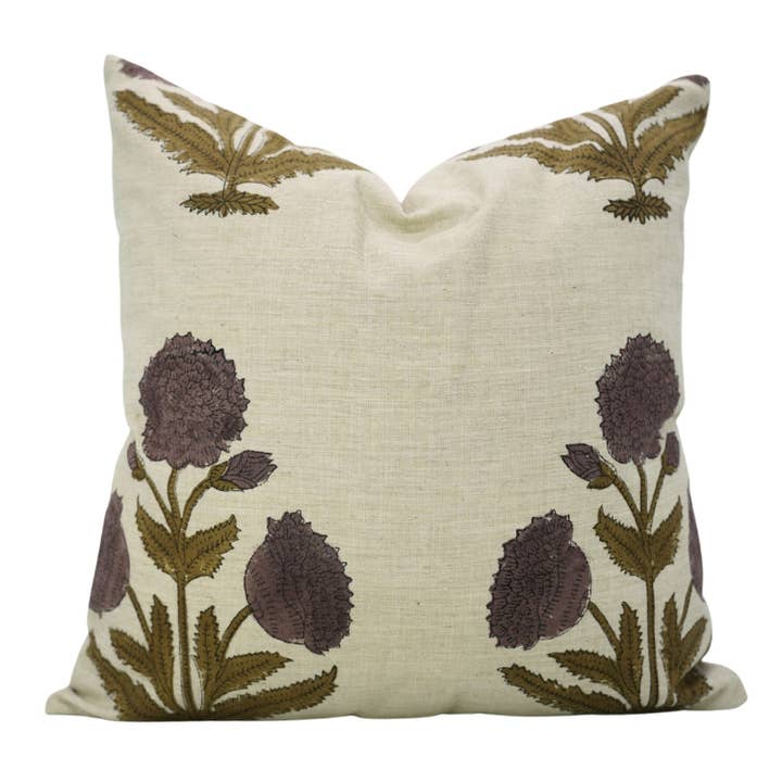 BADSHAH BLOCK PRINT LINEN PILLOW