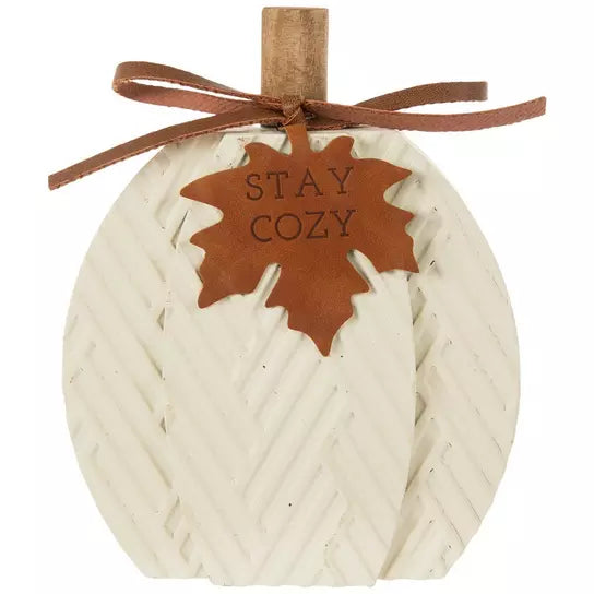 WOOD PUMPKIN W/ TAG