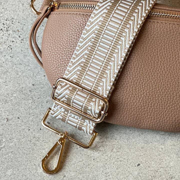 CREAM DECORATIVE PURSE STRAP