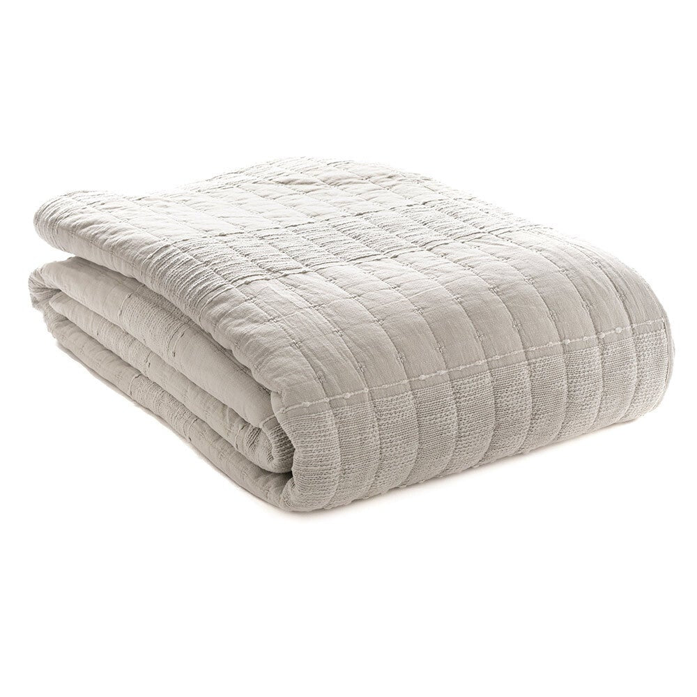 SOLID MOSS TAUPE KING COVERLET