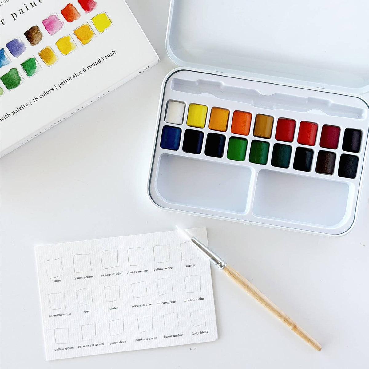 WATERCOLOUR PAINT SET 18 COLOURS