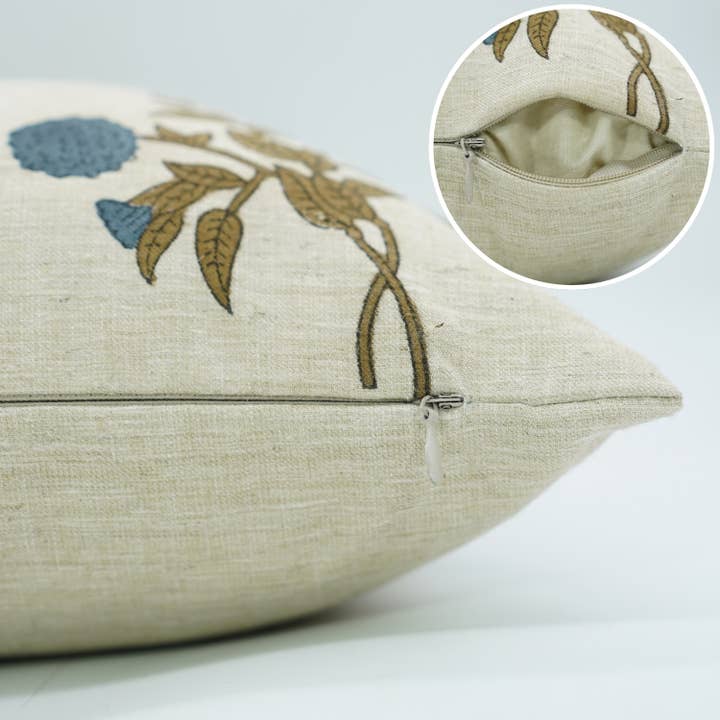 GULAB BLOCK PRINT LINEN PILLOW