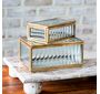 GLASS & BRASS DISPLAY BOXES