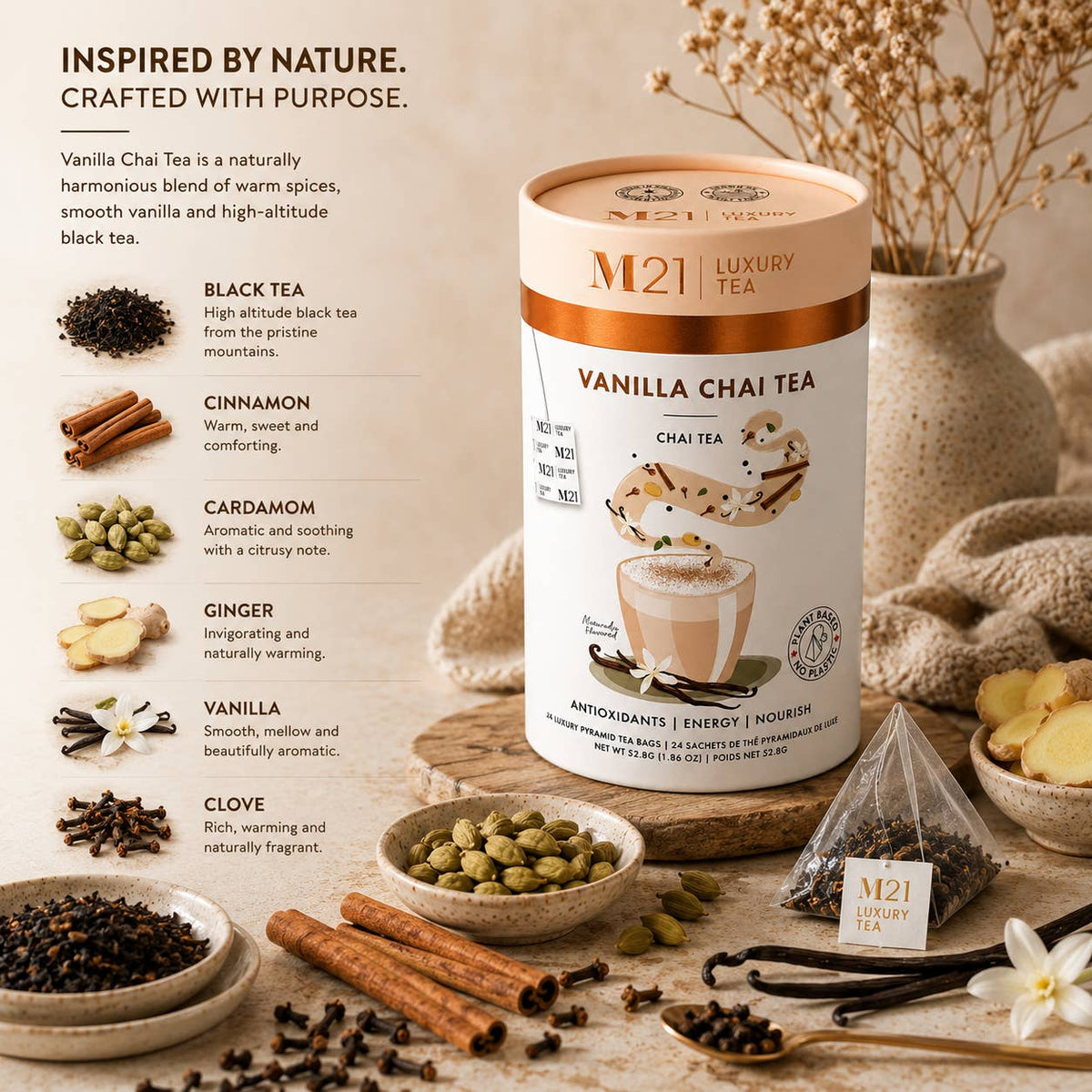VANILLA CHAI HERBAL TEA