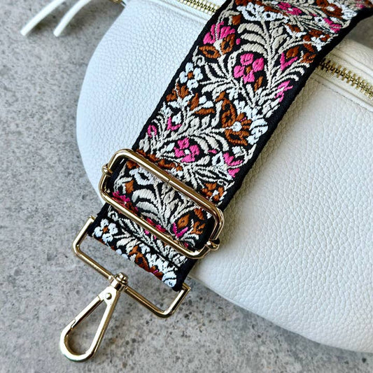 FLOWER POWER DECORATIVE PURSE STRAP