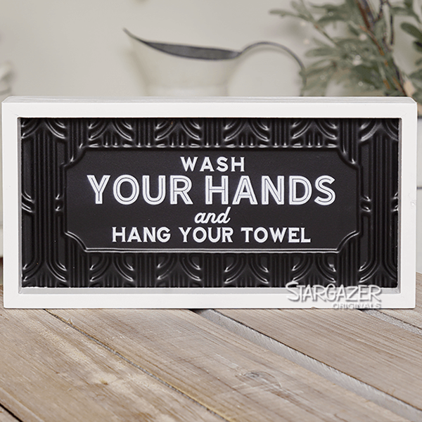 WASH YOUR HANDS WOOD SIGN