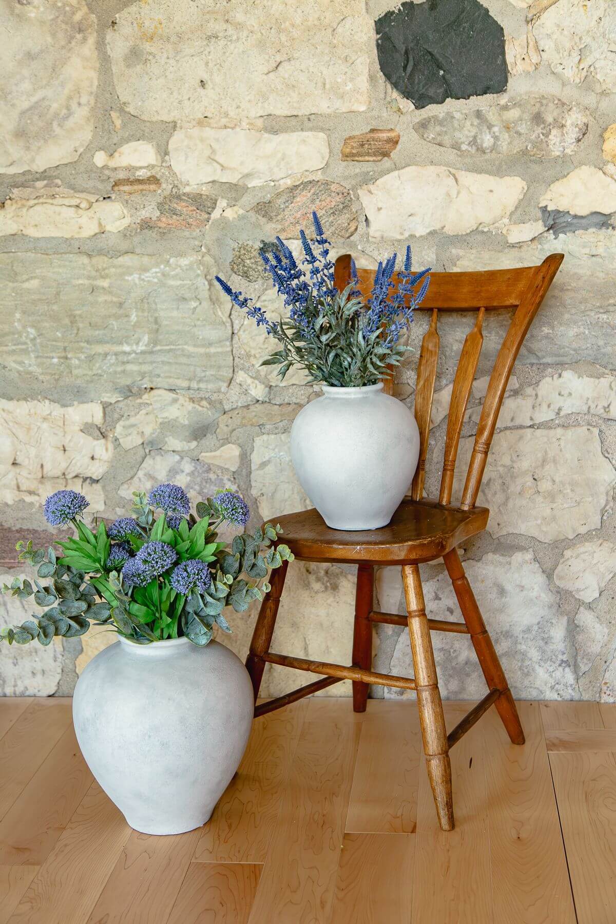 WHITE TERRACOTTA VASE
