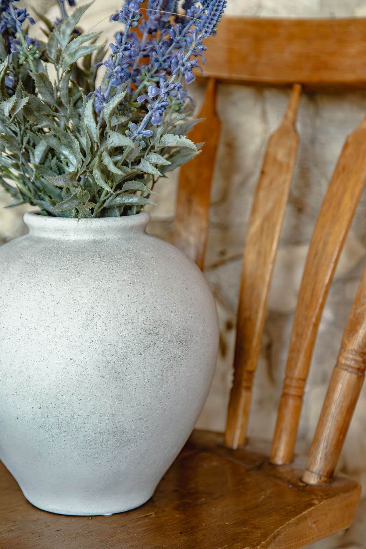 WHITE TERRACOTTA VASE