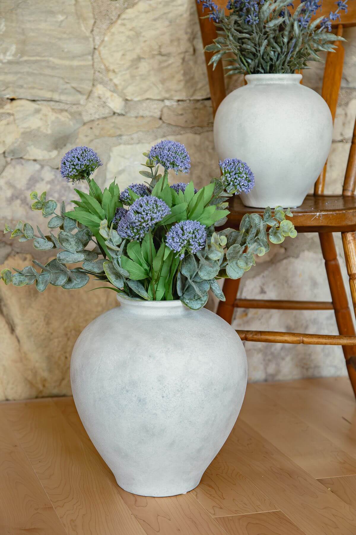 WHITE TERRACOTTA VASE