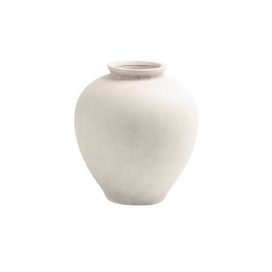 WHITE TERRACOTTA VASE