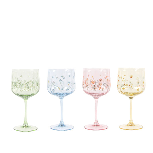 FLORAL WINE GLASS