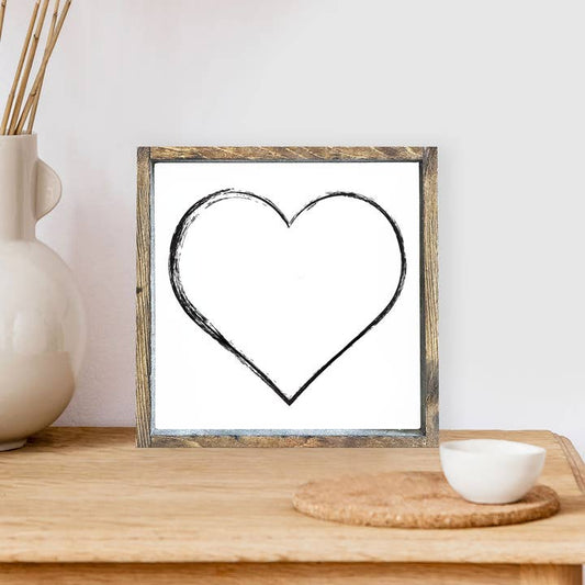 WOOD HEART SIGN