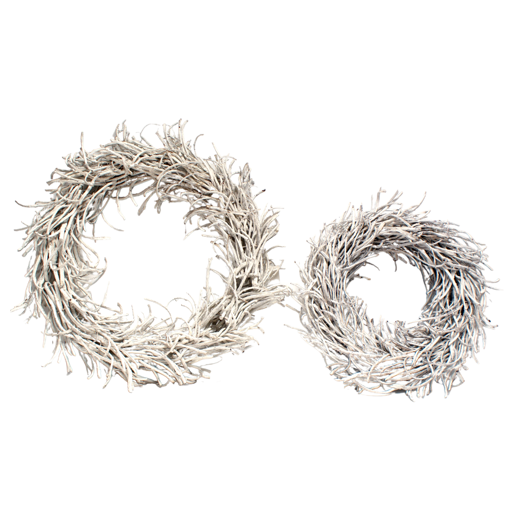 WHITE BIRD NEST WREATH