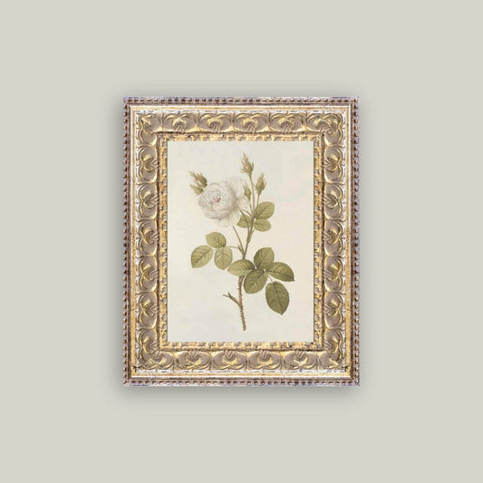 MISTY ROSE FRAMED ANTIQUE ART