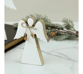 SMALL WOOD & ENAMEL ANGEL