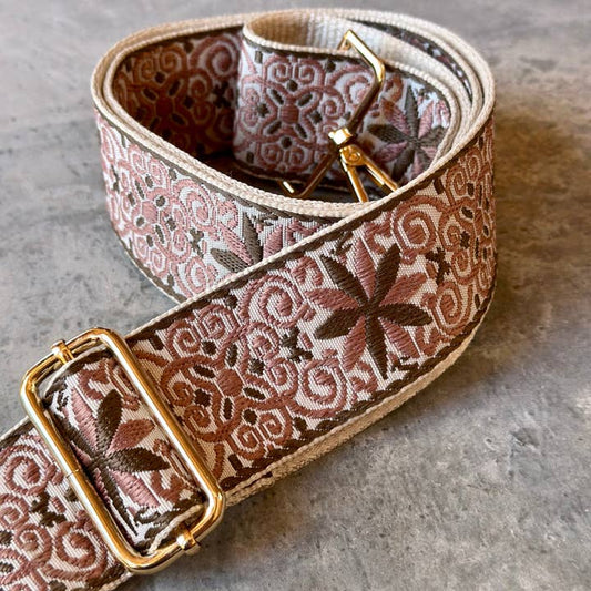 DUSTY ROSE DECORATIVE PURSE STRAP