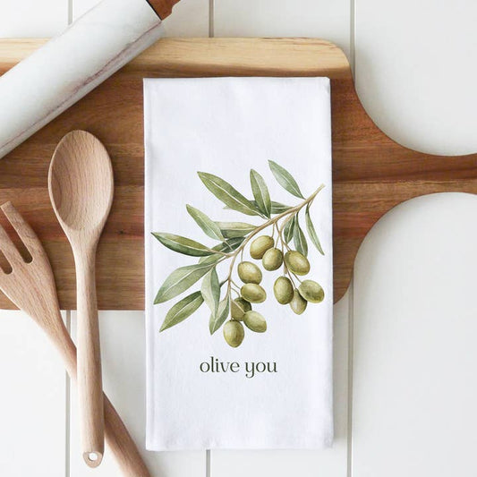 OLIVE YOU TEA TOWEL
